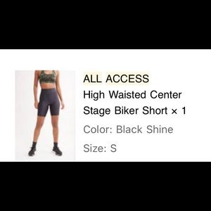 BANDIER- all access black biker shorts